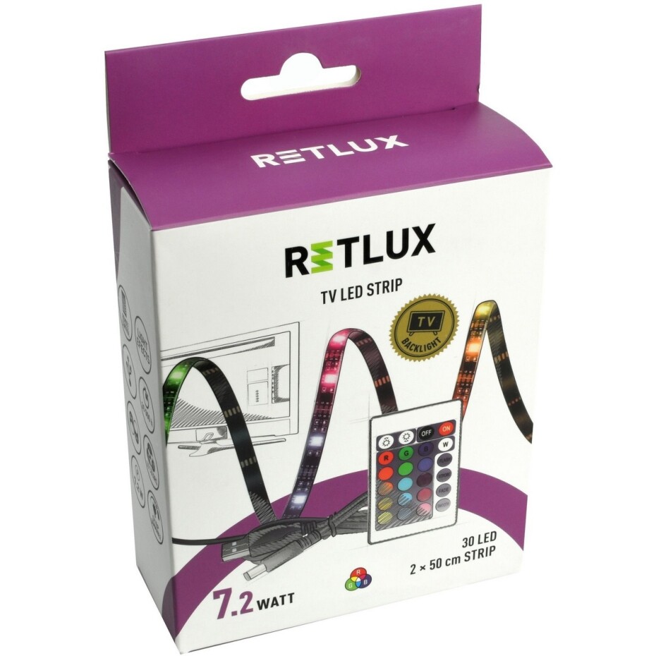 Retlux RLS 102 LED pásek s USB konektorem RGB, 2 x 50 cm - main (26)