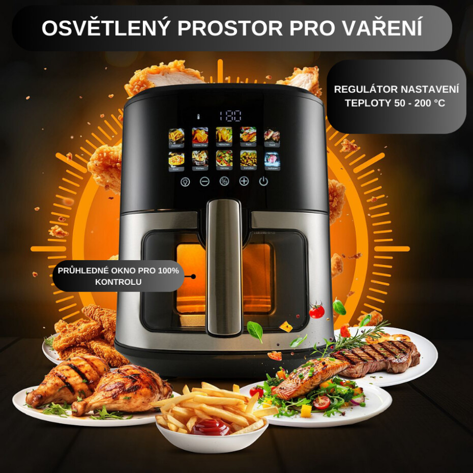 ProfiCook FR 1286 H horkovzdušná fritéza s grafickým displejem a dotykovým senzorem, 6,5 l - main (5)