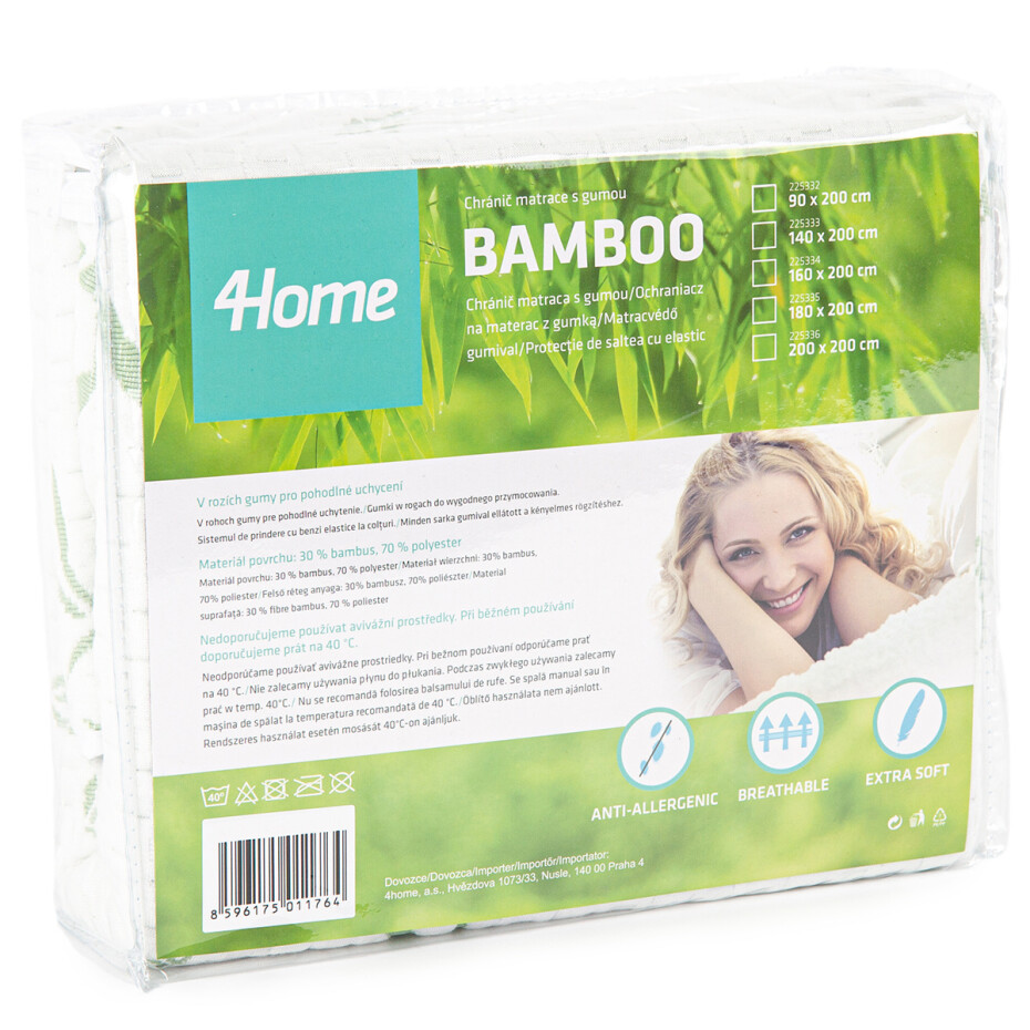 4Home Bamboo Chránič matrace s gumou, 90 x 200 cm - main (6)