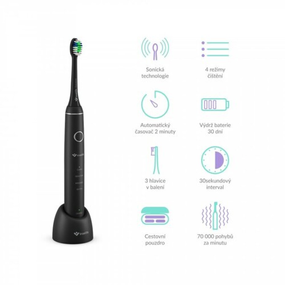 TrueLife Sonický kartáček SonicBrush Compact Black - main (2)