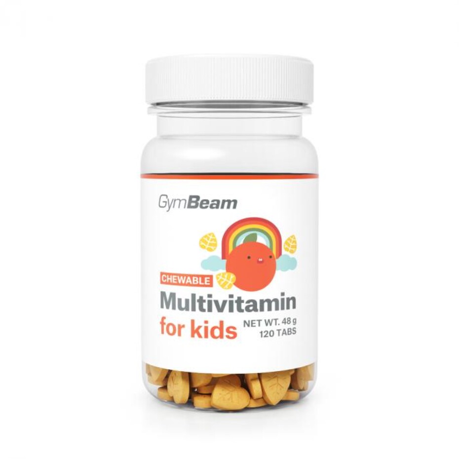GymBeam Multivitamín, tablety na cucání pro děti 120 tab. - main (0)