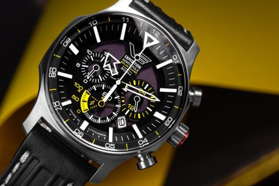 Vostok Europe Expedition North Pole Solar Power Chronograph VR42-595A732B - Náhradní černý silikonový řemínek - main (2)