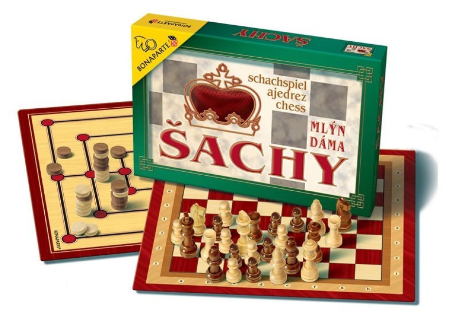 Šachy, dáma, mlýn - společenská hra v krabici - Spin Master - main (0)