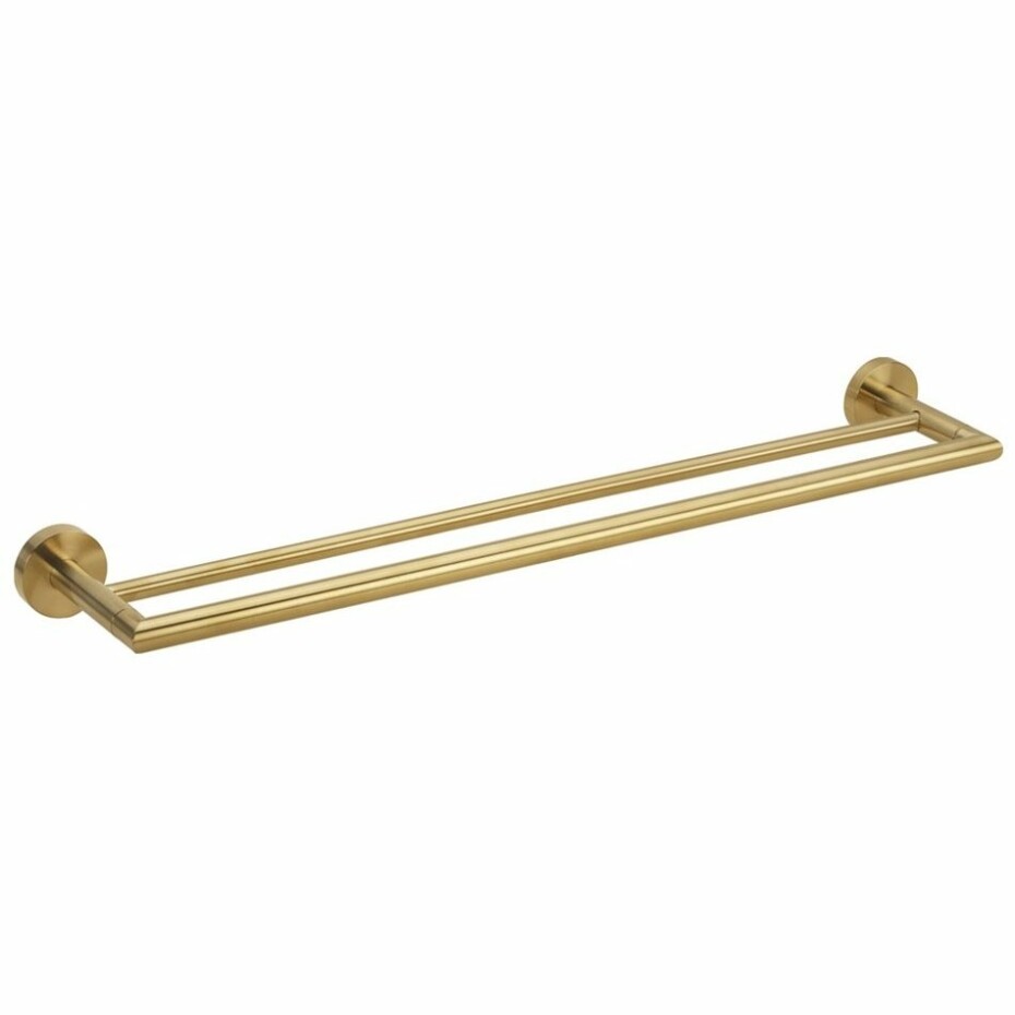Sapho XR401GB X-Round Gold dvojitý držák ručníků 60 x 12 cm, zlatá - main (0)
