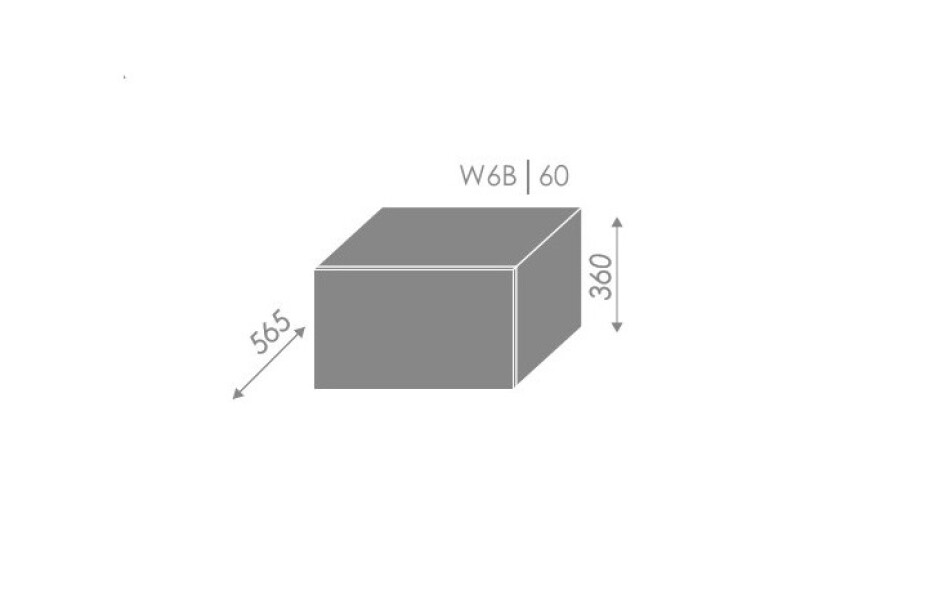 ArtExt Kuchyňská skříňka horní nástavbová ESSEN | W6B 60 Barva korpusu: Grey - main (18)