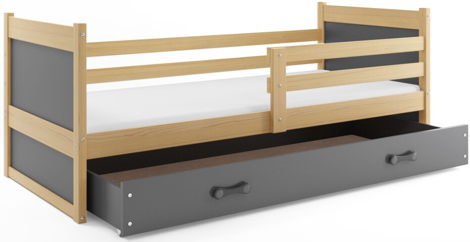 Detská posteľ RICO 1 / BOROVICA 185x80 Barva: Bílá - main (6)