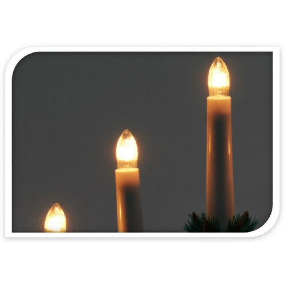 Vánoční svícen Candle Bridge červená, 7 LED - main (1)