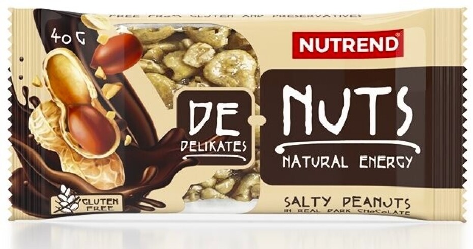 Nutrend DeNuts 40 g slaný arašíd - hořká čokoláda - main (0)