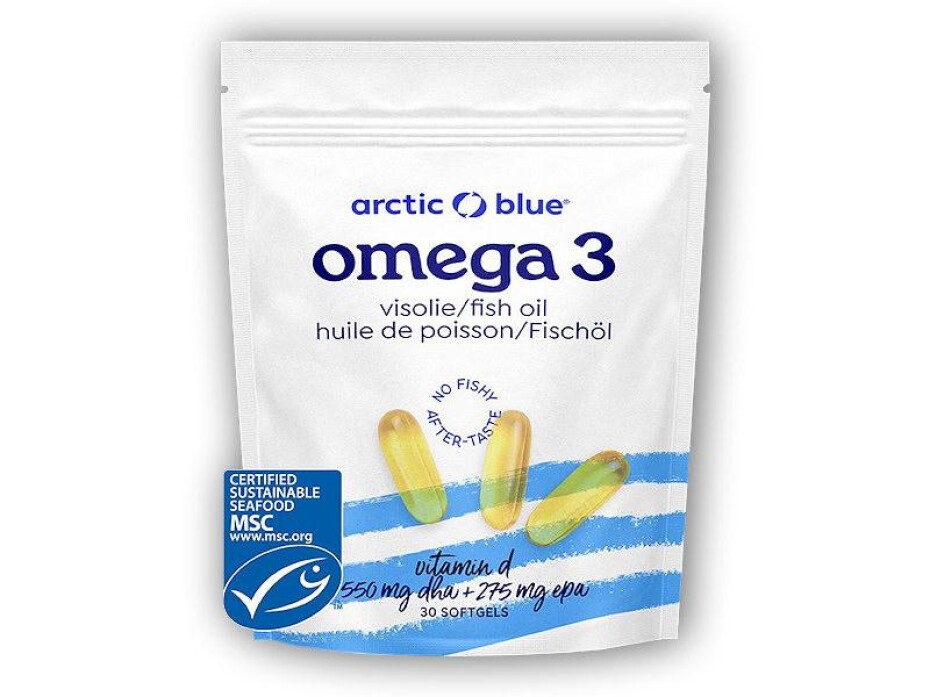 Arctic blue Omega 3 30 kapslí (550mg DHA, 275mg EPA Vitamin D 400IU) původ Aljaška - main (0)