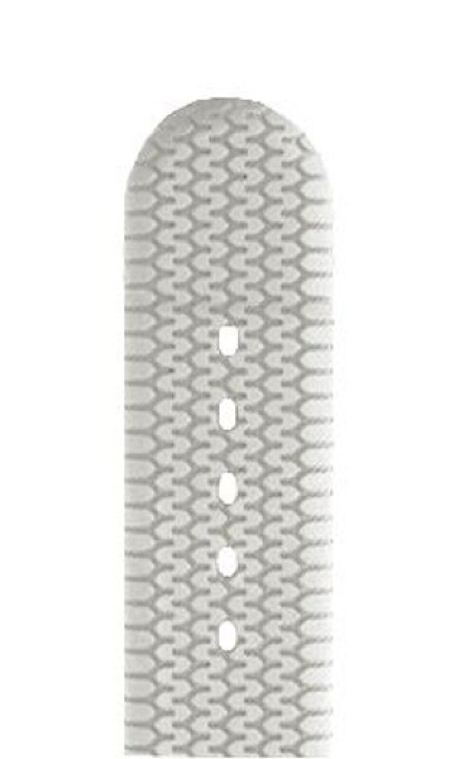 Řemínek Hirsch Racing (NO QR) - bílý - 18 mm - L – Standardní délka (doporučujeme) - 18 mm - Stříbrná - main (0)