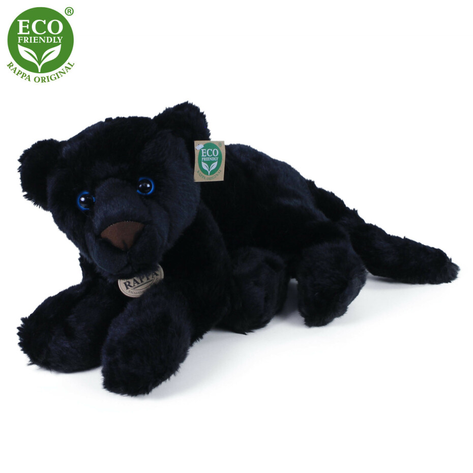 Plyšový černý panter ležící 40 cm ECO-FRIENDLY - main (0)