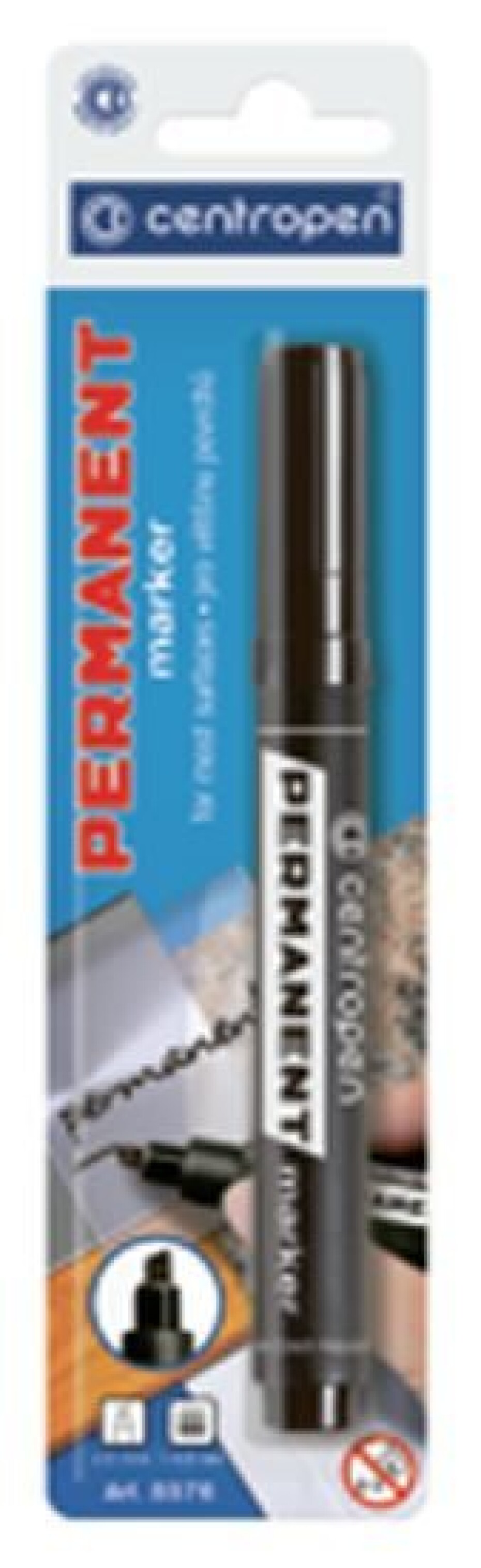 Centropen popisovač 8576 permanent černý - main (0)