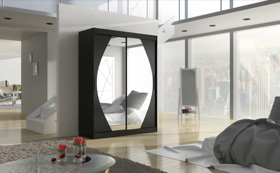 ArtAdrk Šatní skříň ALEN | 150 cm Barva: Bílá - main (7)