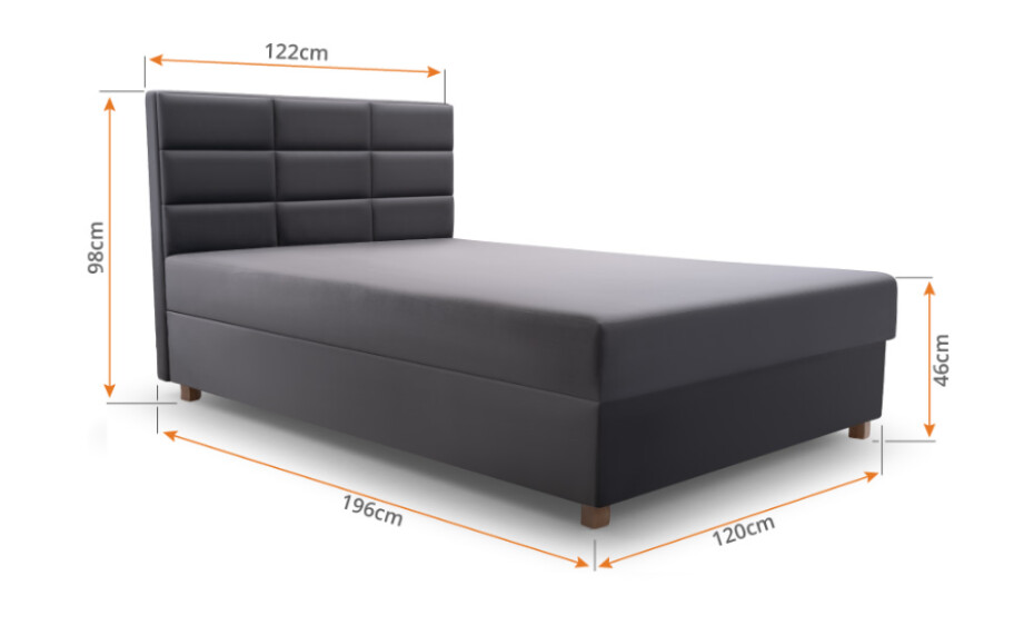 ArtIdz Jednolůžková postel APINO | zelená 120 x 200 cm - main (2)