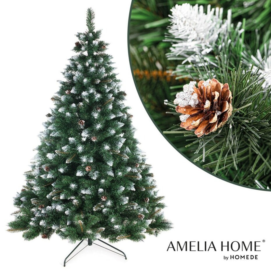 AmeliaHome Vánoční stromek Borovice s šiškami Lemmy, 120 cm - main (1)