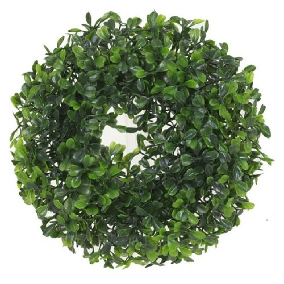 Umělý věnec Lístky zelená, pr. 23 cm - main (0)