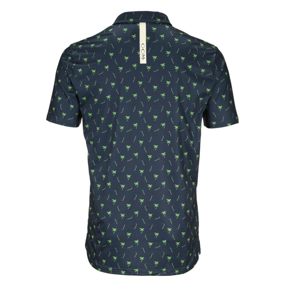 Pánské tričko CCM Golf Fitted Printed Polo Dark Midnight XL - main (1)