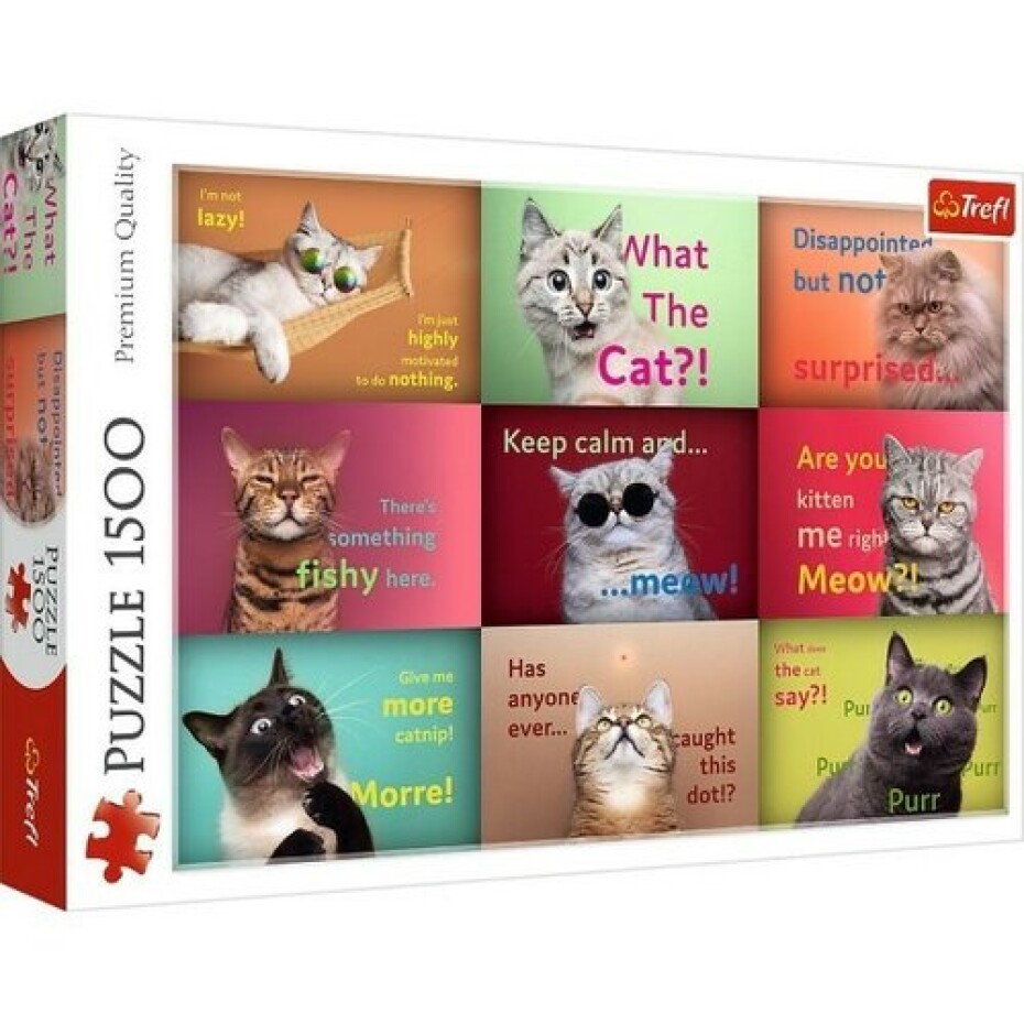 Trefl Puzzle Premium Plus Legrační kočičí tváře, 1500 dílků - main (1)
