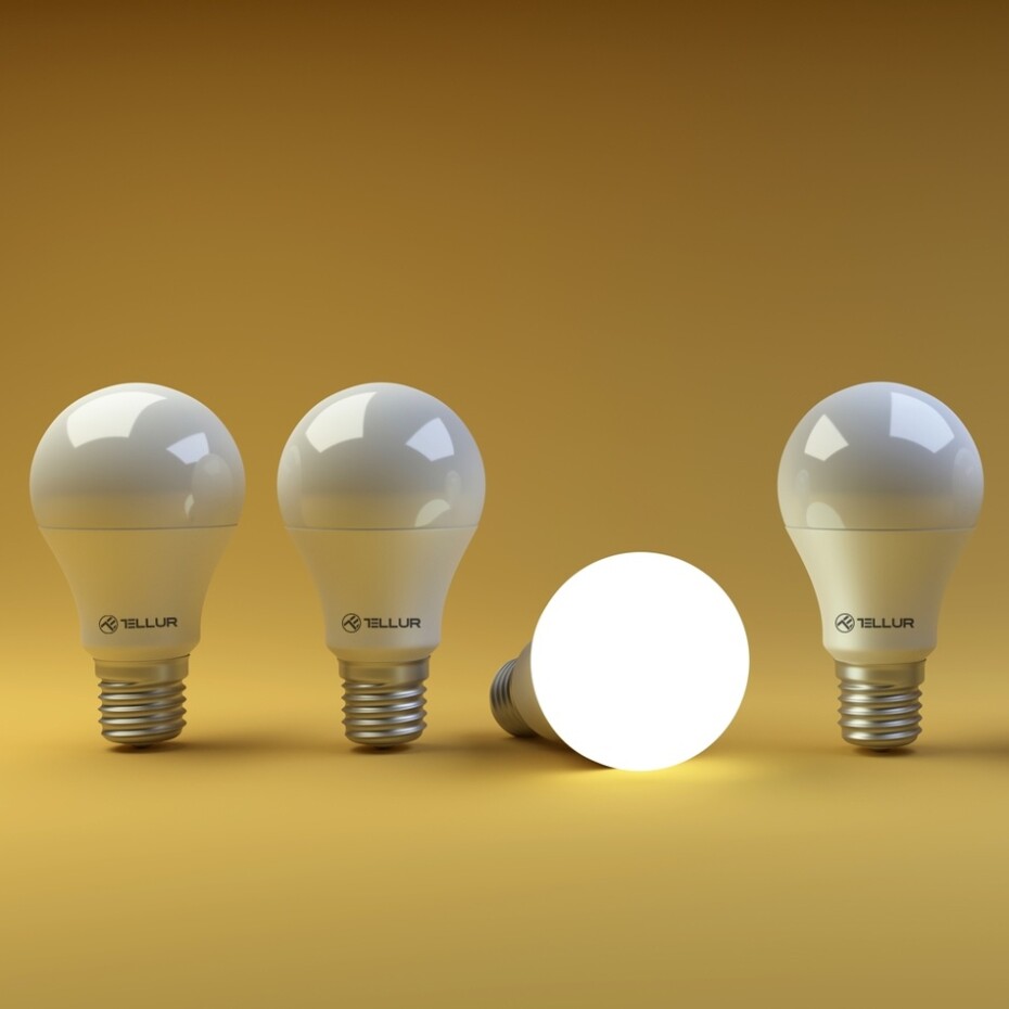 Tellur WiFi Smart žárovka E27, 10 W, bílá, teplá bílá - main (1)