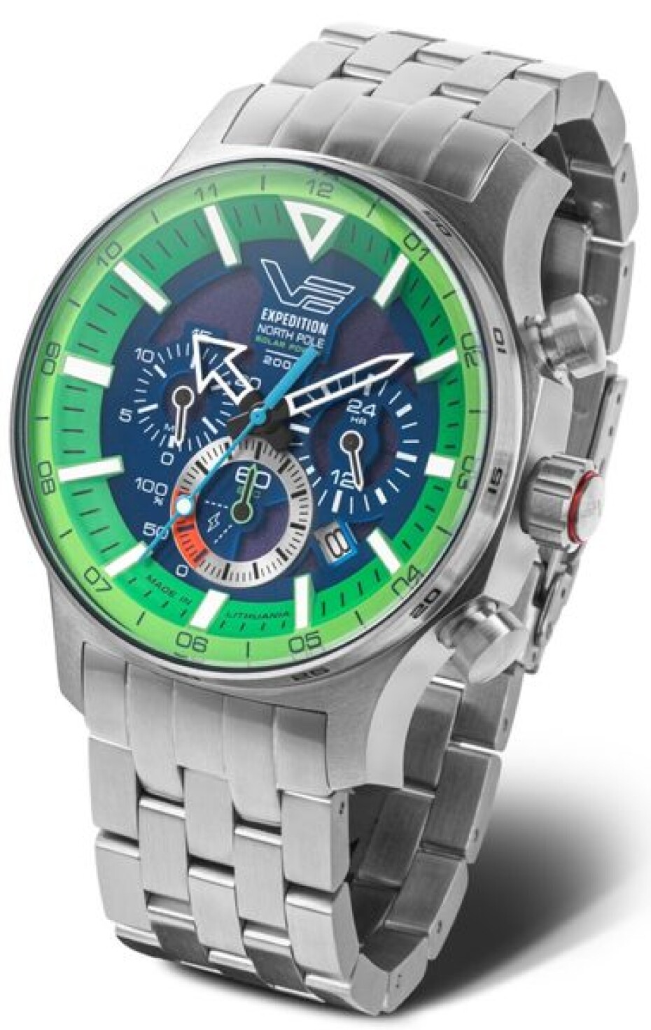 Vostok Europe Expedition North Pole Solar Power Chronograph VR42-595A733B - Náhradní modrý silikonový řemínek - main (0)