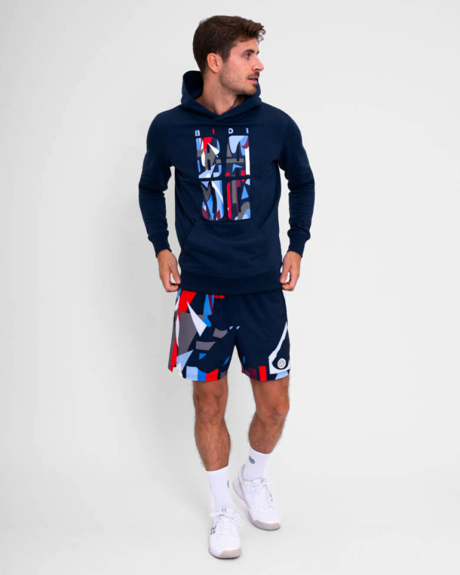 Pánská mikina BIDI BADU  New York 2024 Logo Chill Hoody Dark Blue/Red - main (2)