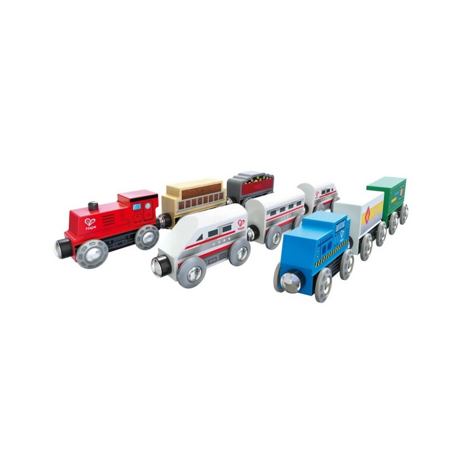 Hape Sada dřevěných vláčků - main (1)