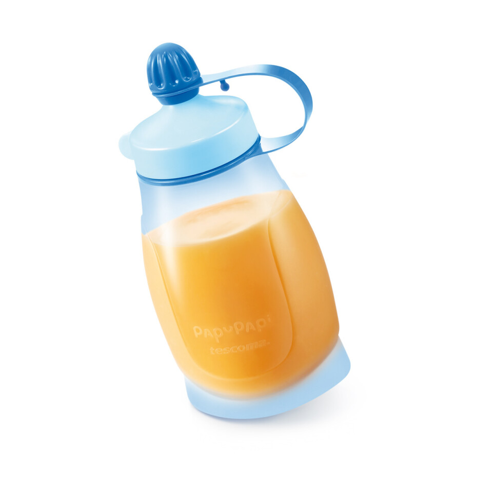 TESCOMA pružná láhev PAPU PAPI 200 ml, se lžičkou, modrá  - main (0)