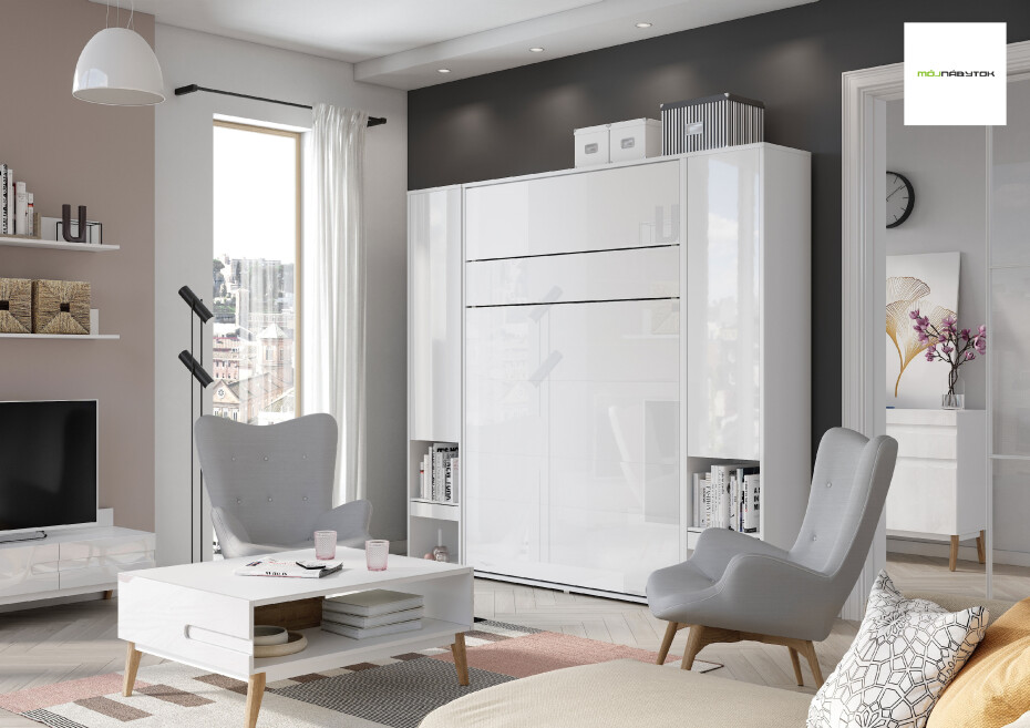 Dig-net nábytek Skříňka Lenart BED CONCEPT BC-08p | bílý lesk - main (3)