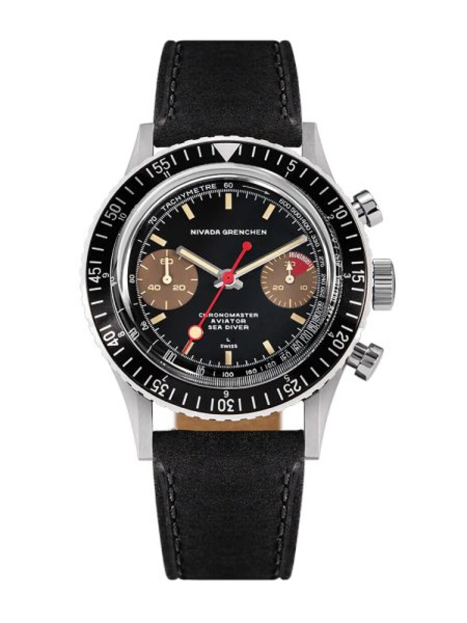 Nivada Grenchen Chronomaster Lollipop Honey Inter. Bezel - Manual - Black Leather - main (0)