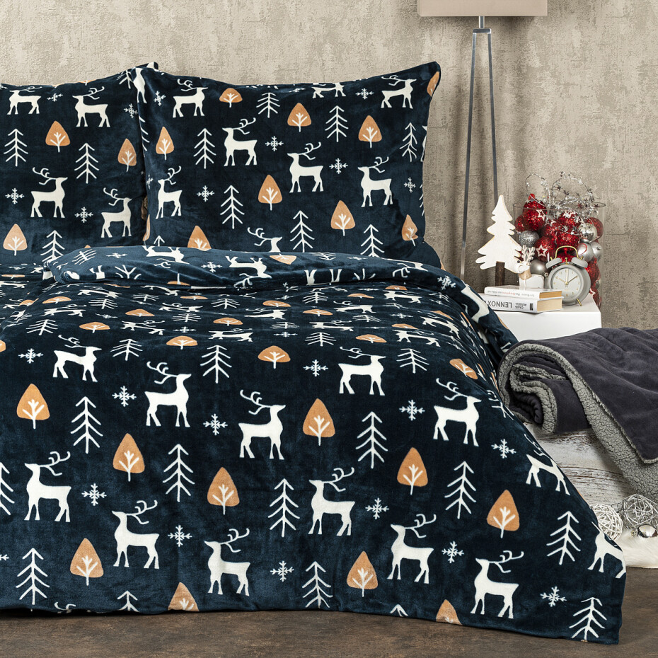 4Home Povlečení mikroflanel Nordic Deer, 140 x 200 cm, 70 x 90 cm - main (1)