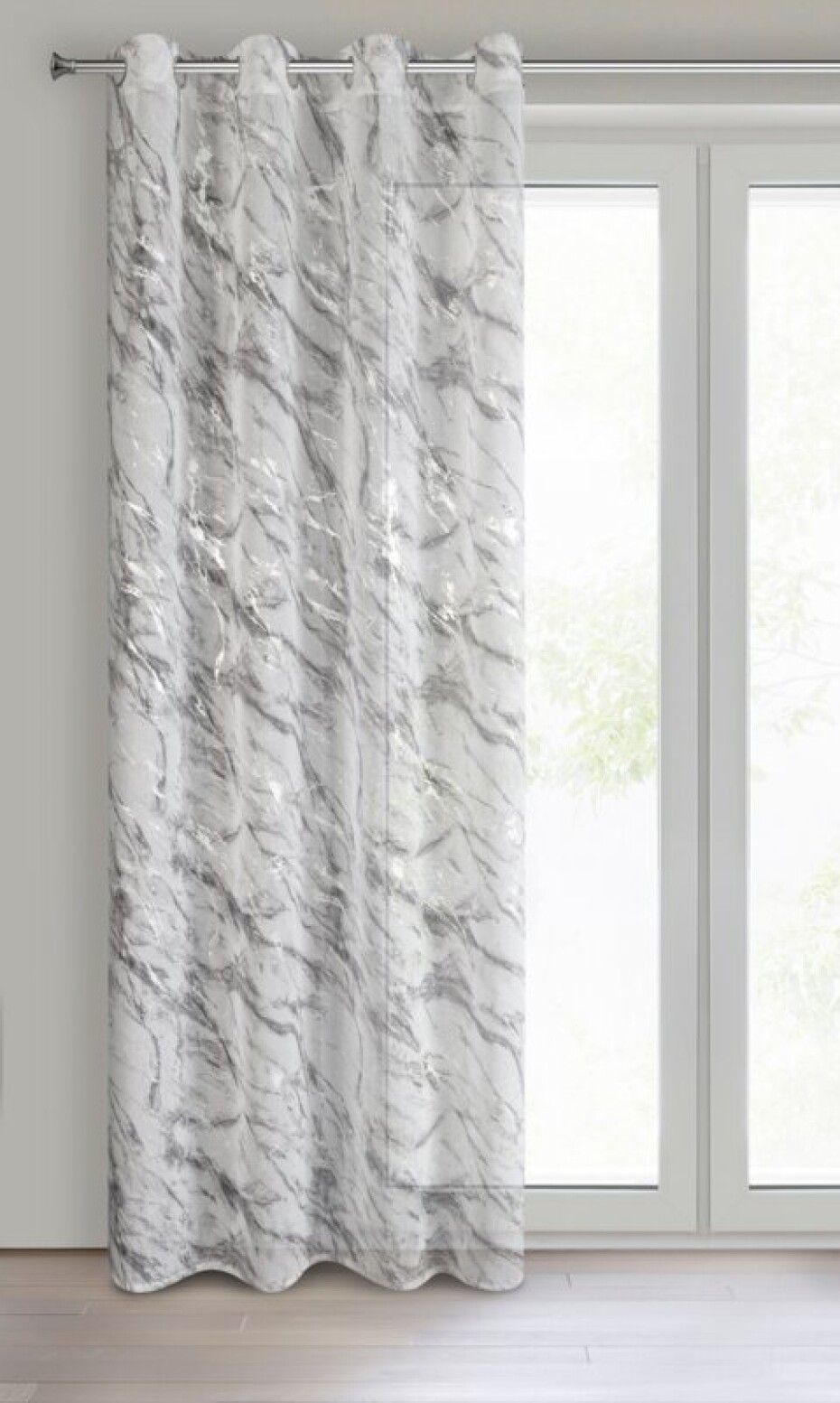 ArtFir Záclona ALIVIA K | bílá/stříbrná 140 x 270 cm - main (1)