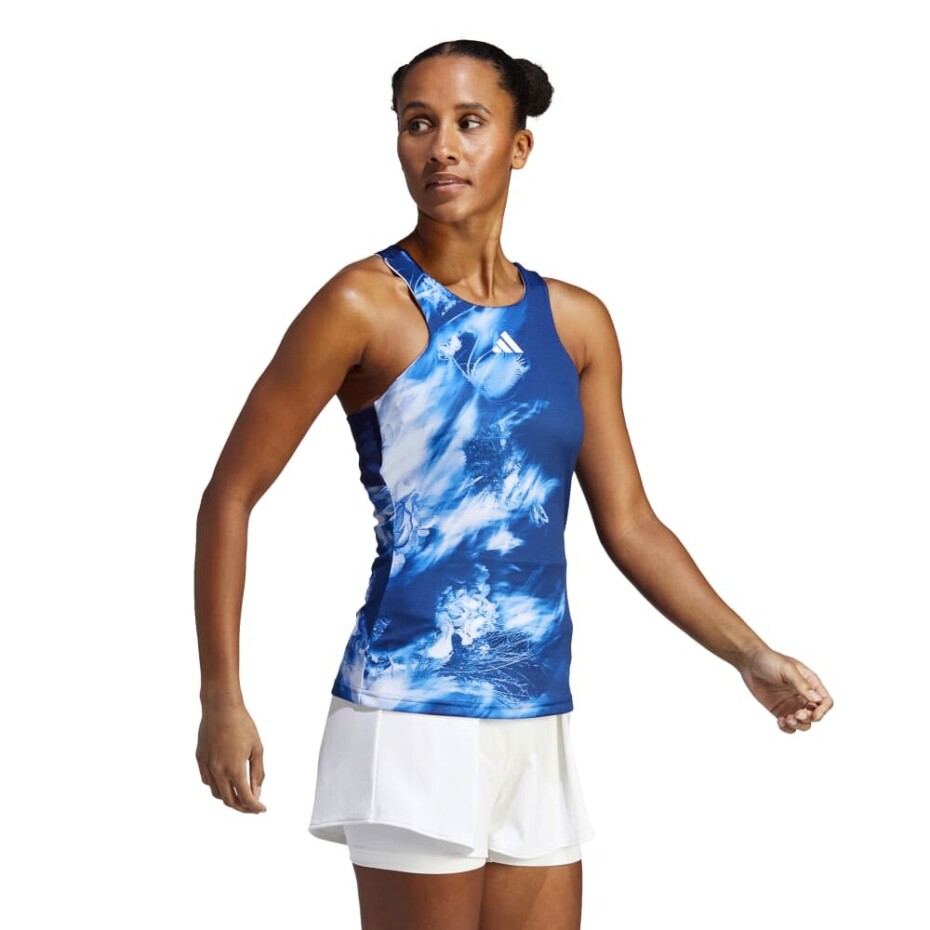 Dámské tílko adidas  Melbourne Tennis Y-Tank Top Multicolor/Blue L - main (4)
