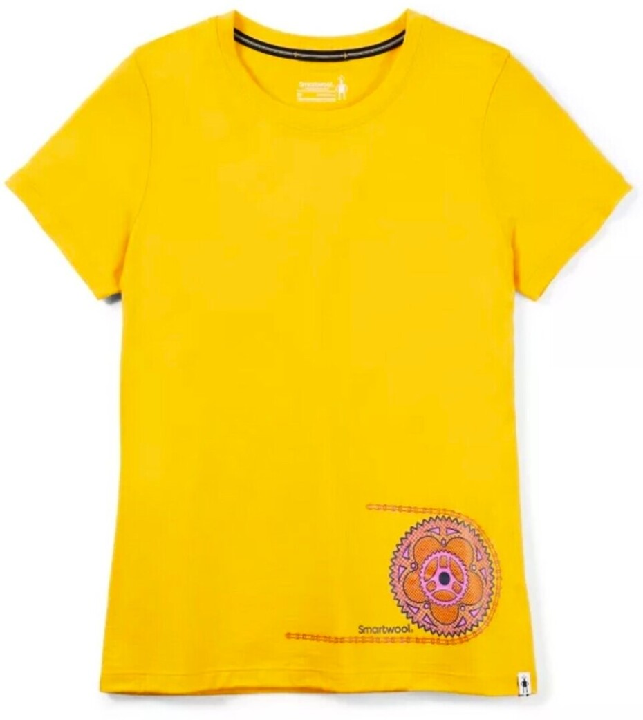 Dámské tričko Smartwool  Merino Sport 150 Crankset Short Sleeve Mango Sorbet S - main (0)
