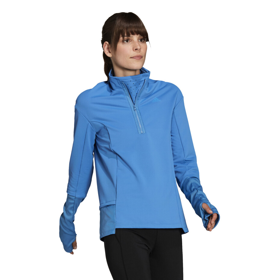 Dámská bunda adidas  Cold.Rdy Running Cover Up Focus Blue S - main (1)