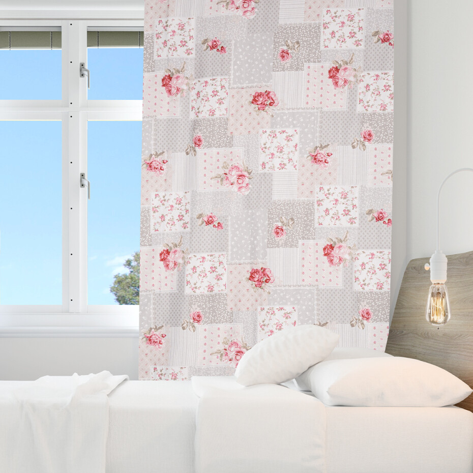 Dakls Závěs Patchwork šedá, 140 x 250 cm  - main (3)