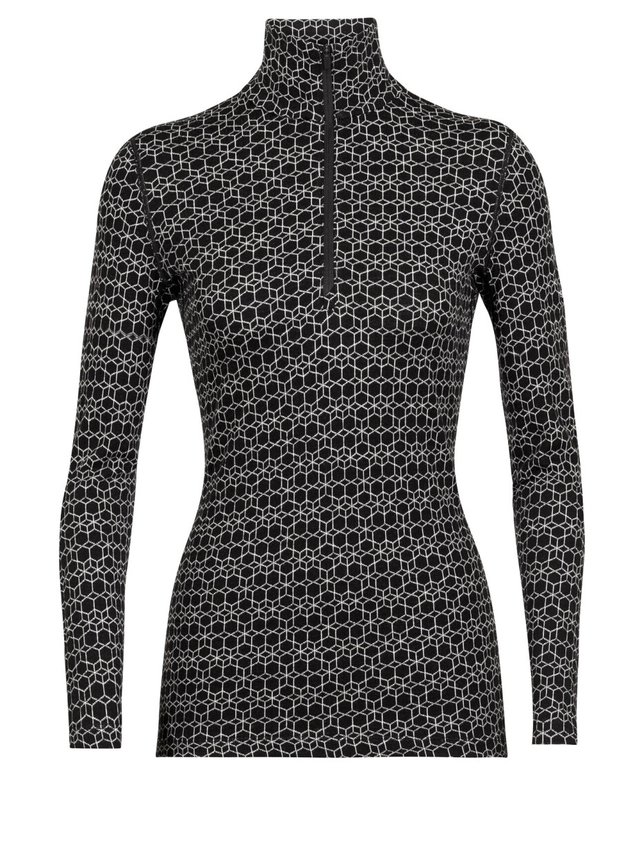 Icebreaker 250 Vertex LS Half Zip Alpine Geo Black/Snow - main (0)