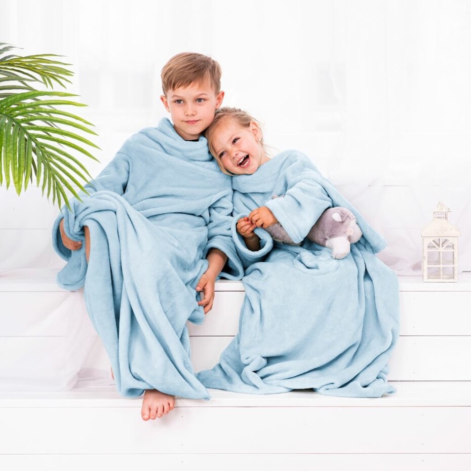 Decoking Deka s rukávy Lazy Kids modrá, 90 x 105 cm - main (0)