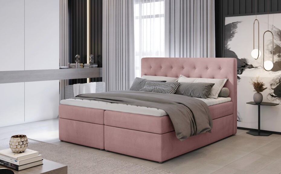 Artelta Manželská postel LOREE Boxspring | 140 x 200 cm Barva: Monolith 37 - main (6)