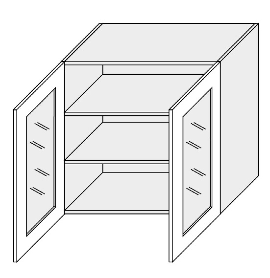 ArtExt Kuchyňská skříňka horní, W3S / 80 Emporium Barva korpusu: Lava - main (1)