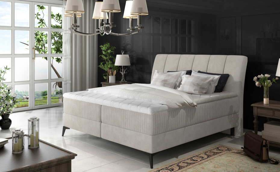 Artelta Manželská postel ADERITO Boxspring | 160 x 200 cm Barva: Paros 5 / Paros 5 - main (1)