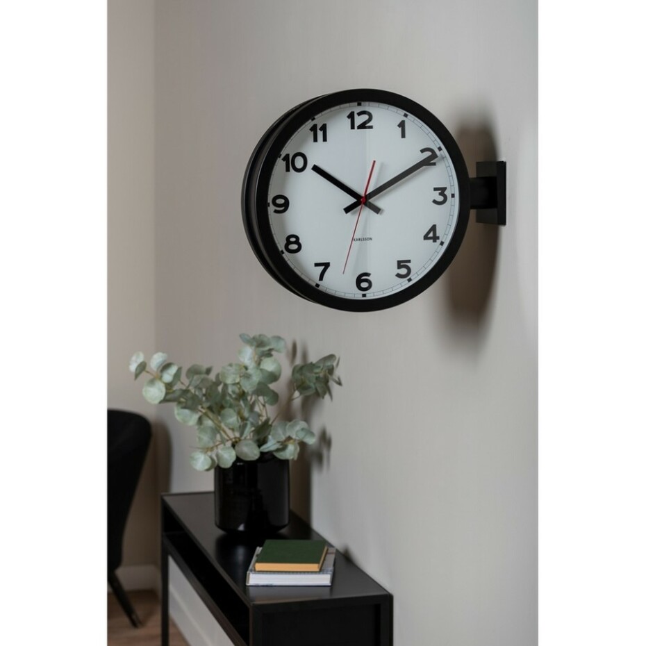 Karlsson 5966WH oboustranné nástěnné hodiny 38 cm - main (1)