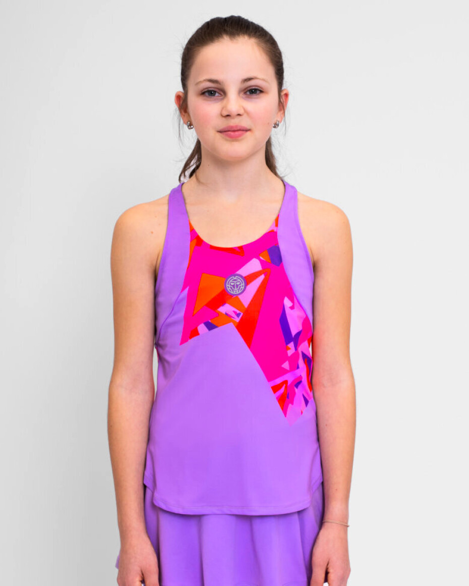 Dívčí tílko BIDI BADU  Spike Junior Tank Lilac/Pink 128 cm - main (3)