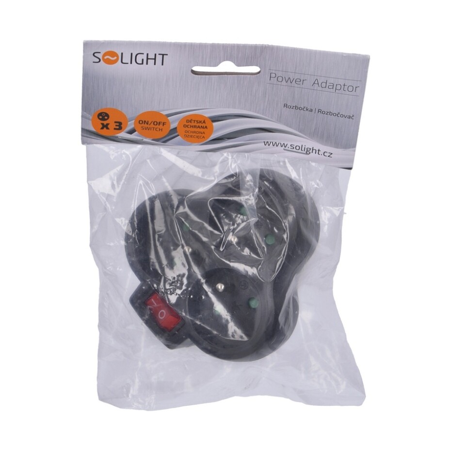 Solight P99B Rozbočka 3 x 10 A, černá - main (3)