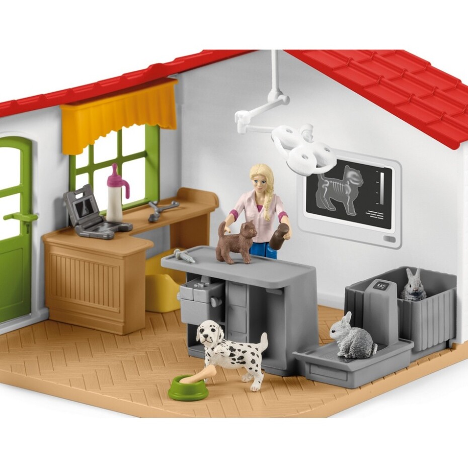 Schleich 42502 Veterinární ordinace pro domácí zvířata - main (1)