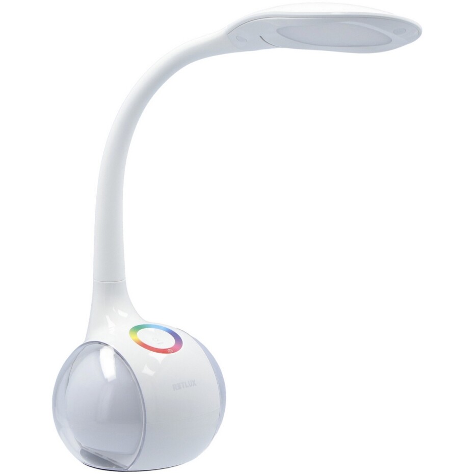 Retlux RTL 202 Stolní LED lampa s ambientním podsvícením bílá, 5 W - main (0)