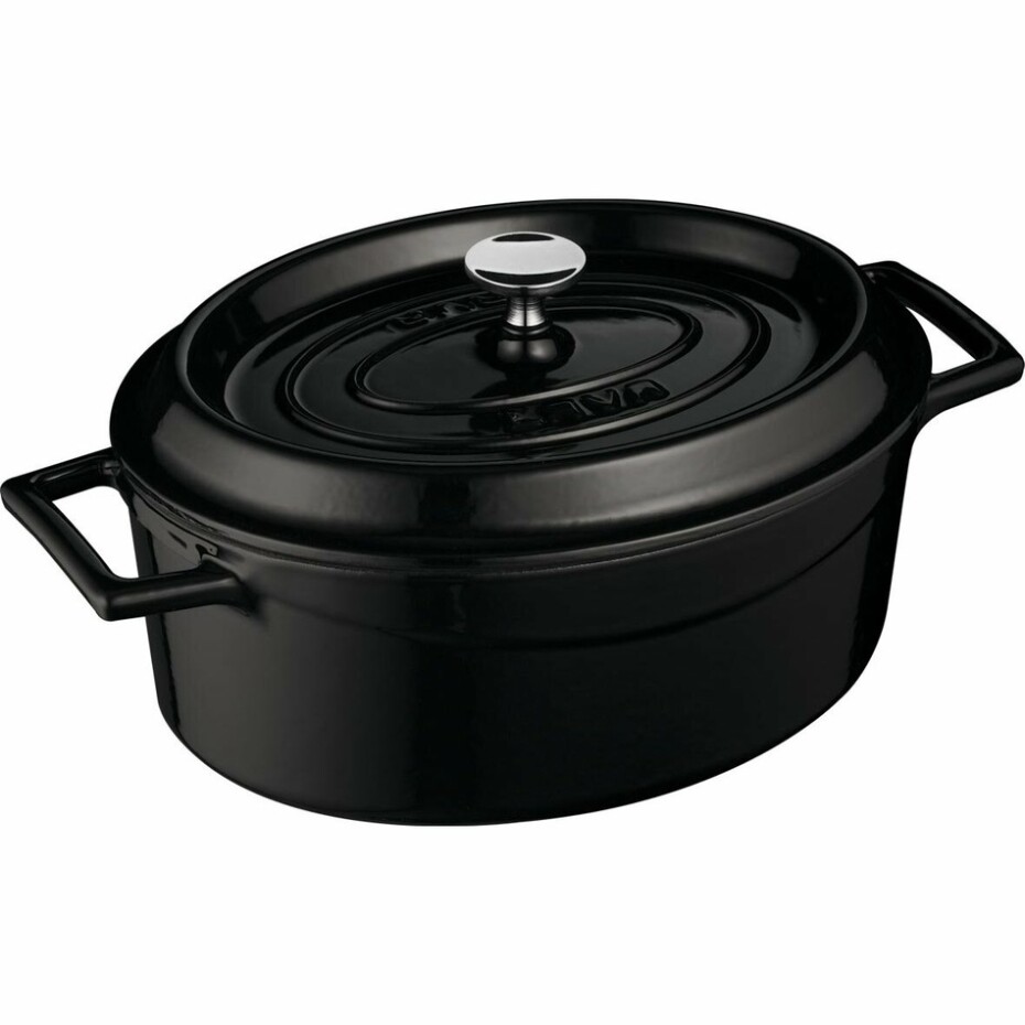 LAVA Metal Litinový oválný hrnec černá, 7 l, pr. 31 cm - main (0)