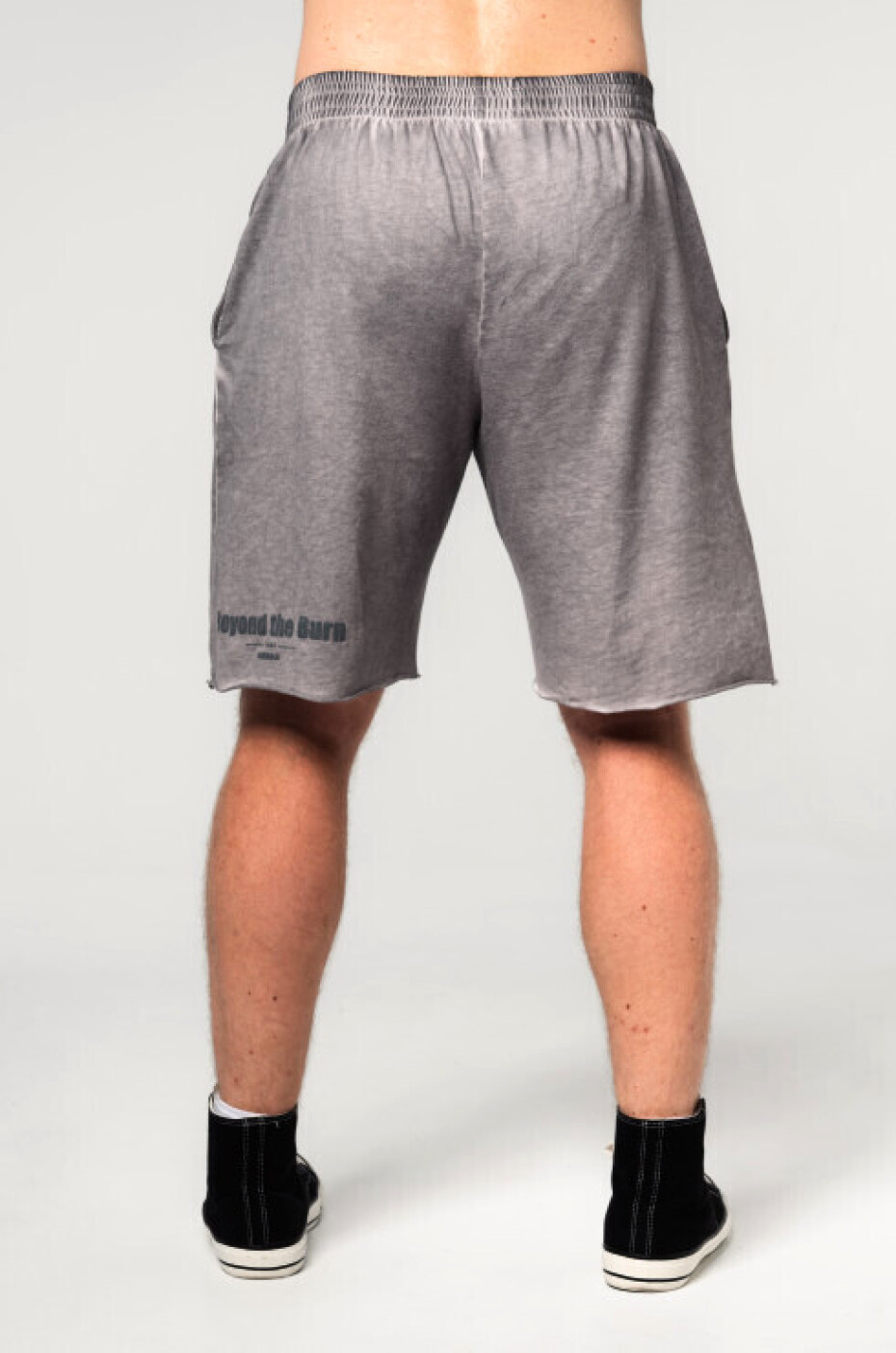 Pánské šortky Nebbia  Washed-off Gym Sweatshorts NO BS Light Grey M - main (3)