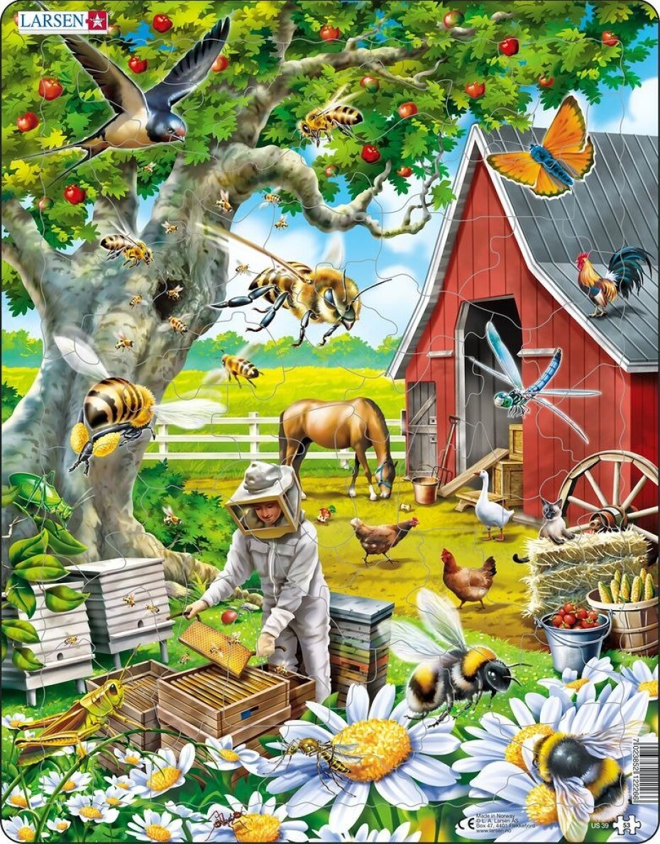 Puzzle MAXI - Včelař s úlem/53 dílků - Kohoutová tetování - main (0)