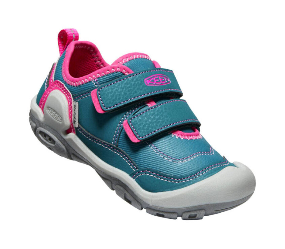 Dětská outdoorová obuv Keen Knotch Hollow Ds Blue Coral/Pink Peacock  US 13 - main (1)