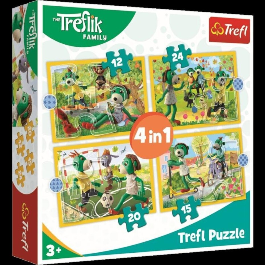 Trefl Puzzle Treflíci - Zábava 4v1 (12,15,20,24 dílků) - main (0)